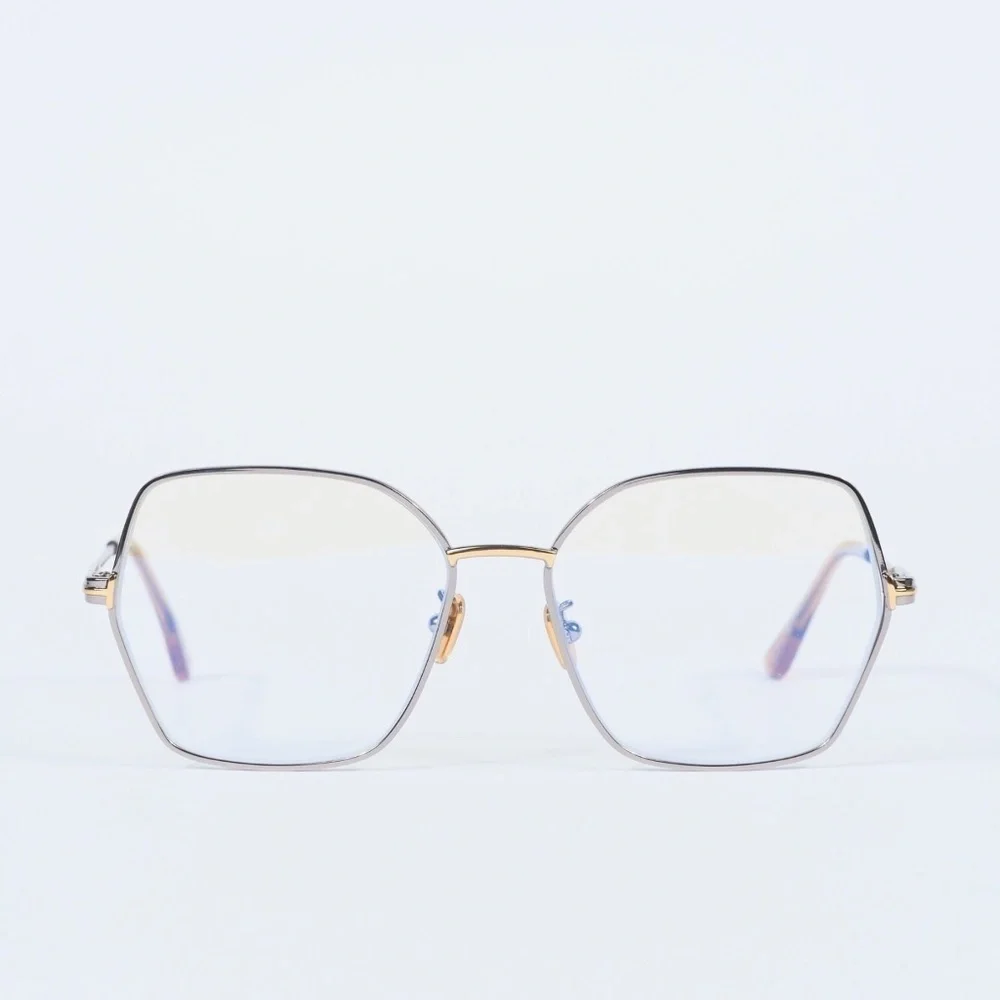 NWT Tom Ford FT5876-B Light Ruthenium Oversized 56mm Eyeglasses